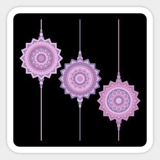 Floating Purple Mandalas Sticker